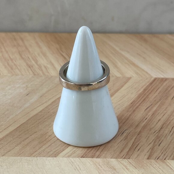 Vintage Sterling Silver Ring with 14K Gold Plated Face - Picture 3 of 7